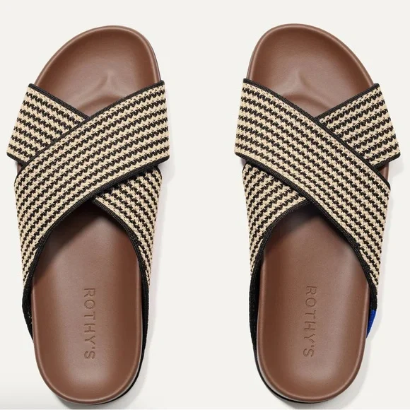 Rothy's Black and Tan Striped Sandals - Picture 5 of 5